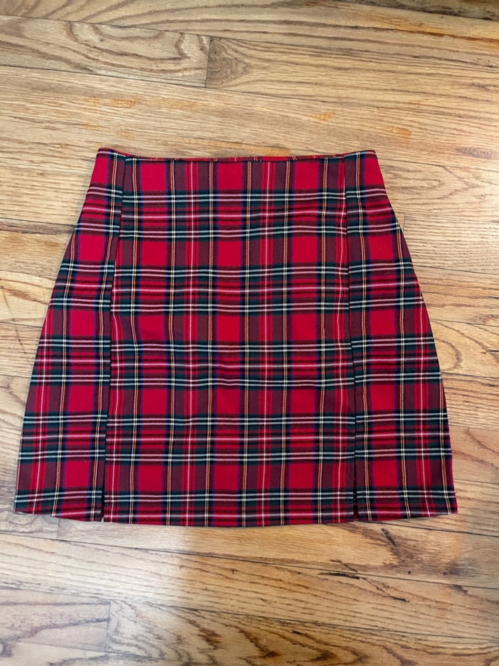 Red Plaid Mini Skirt - Classic Tartan Style